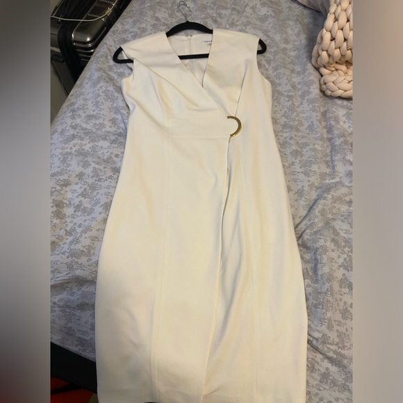 White Calvin Klein Office Dress - Picture 1 of 2
